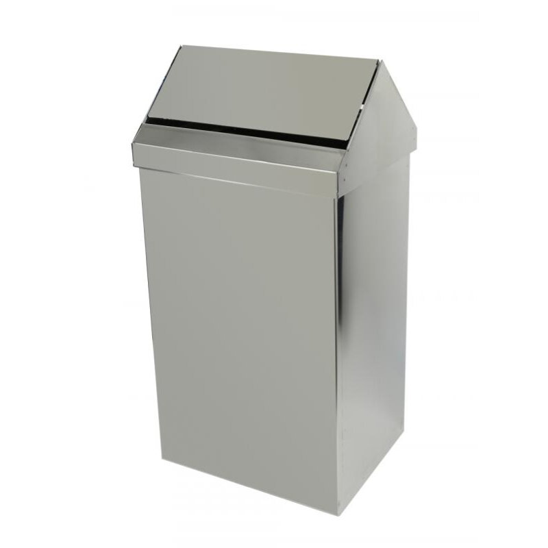 Изображение товара Контейнер для мусора Nofer 40 л из нержавеющей стали с крышкой