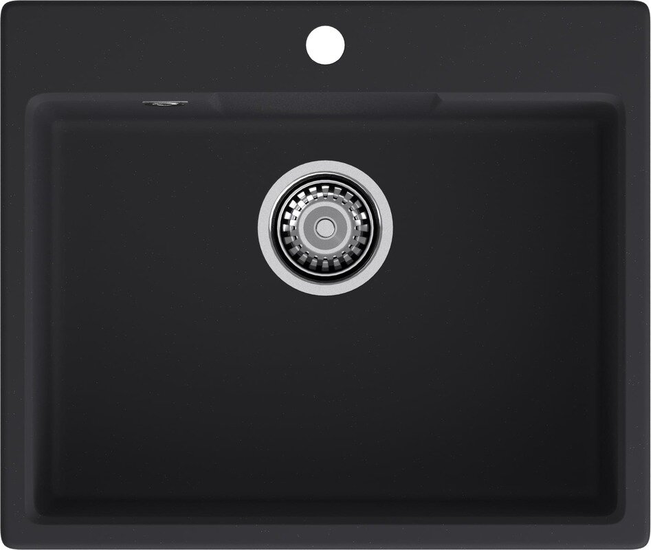 Изображение товара Кухонная мойка GranFest Urban 58х49 см кварц черный врезная