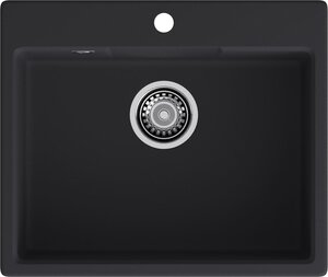 Изображение товара Кухонная мойка GranFest Urban 58х49 см кварц черный врезная
