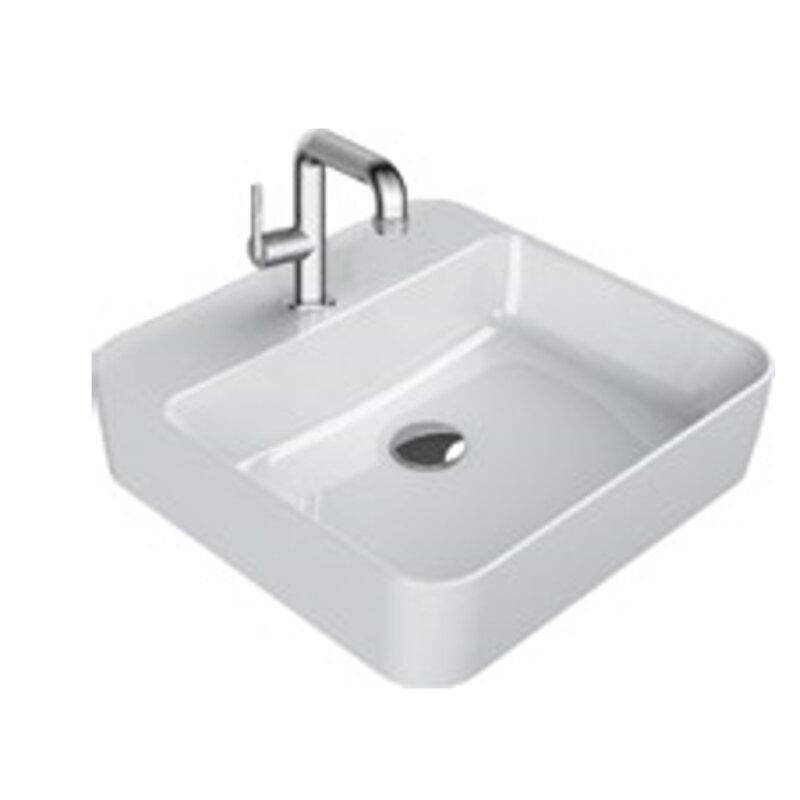 Изображение товара Раковина Allen Brau Liberty 2 керамическая квадратная белая 50 см для ванной и кухни