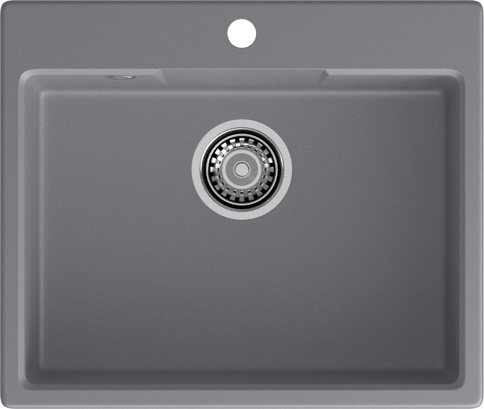 Изображение товара Кухонная мойка GranFest Urban GF-URBAN 658 из искусственного кварца, темно-серая