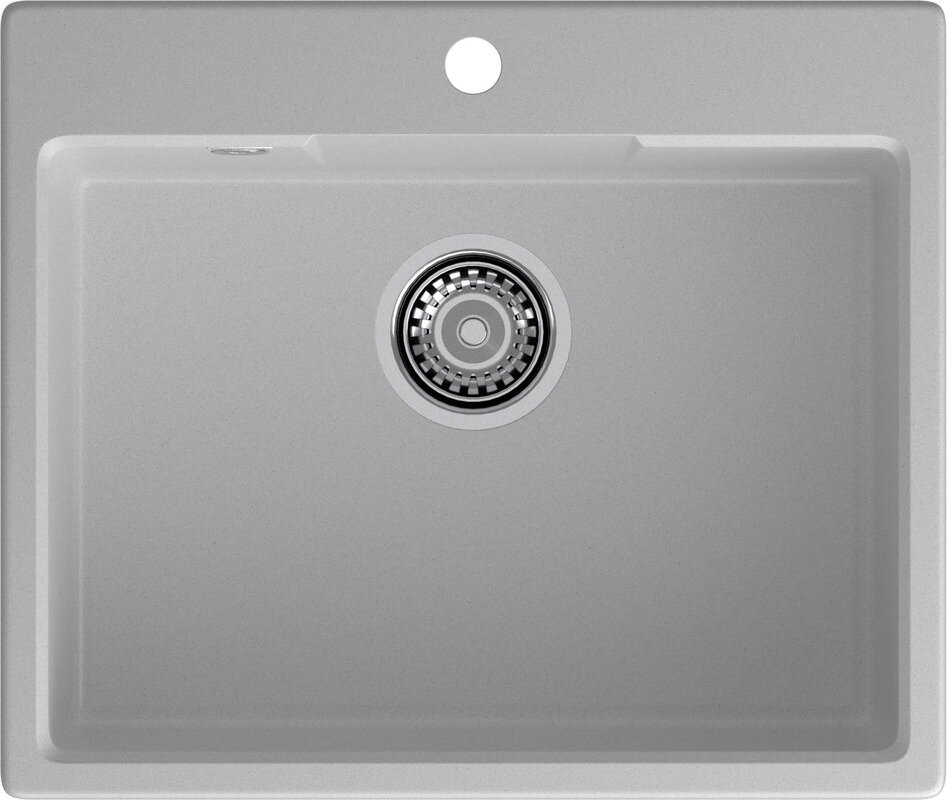 Изображение товара Кухонная мойка GranFest Urban 58x49 см из искусственного кварца серого цвета