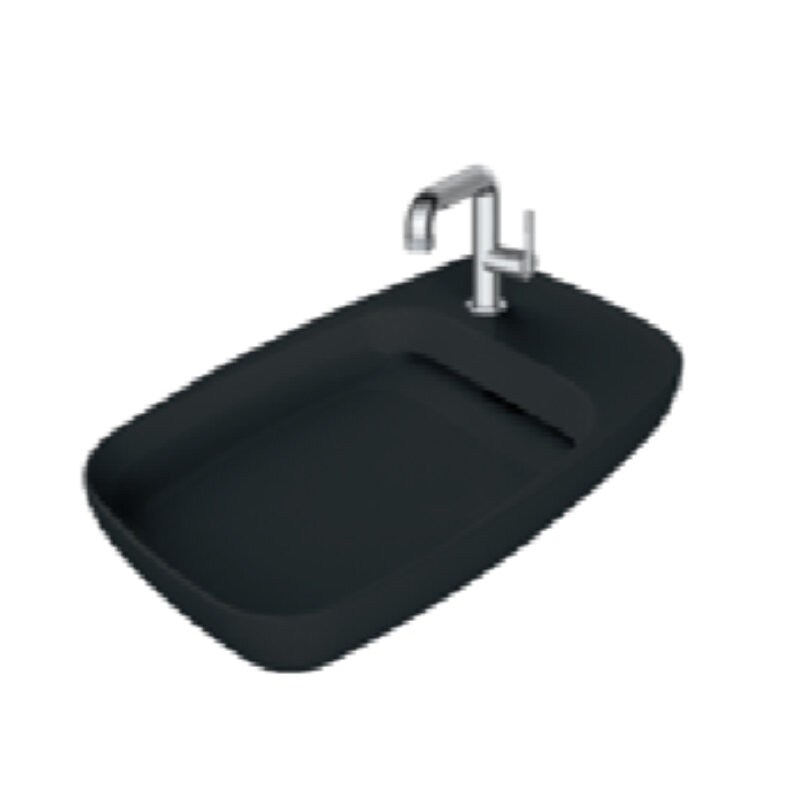 Изображение товара Раковина Allen Brau Liberty 2, 70 см, керамика, черный матовый, угловая