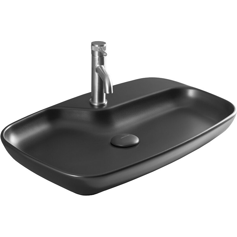 Изображение товара Раковина керамическая Allen Brau Liberty 2 черный матовый 70 см