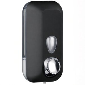 Изображение товара Диспенсер для мыла Nofer Black 03011.N, 500 мл, ABS пластик, цвет черный матовый