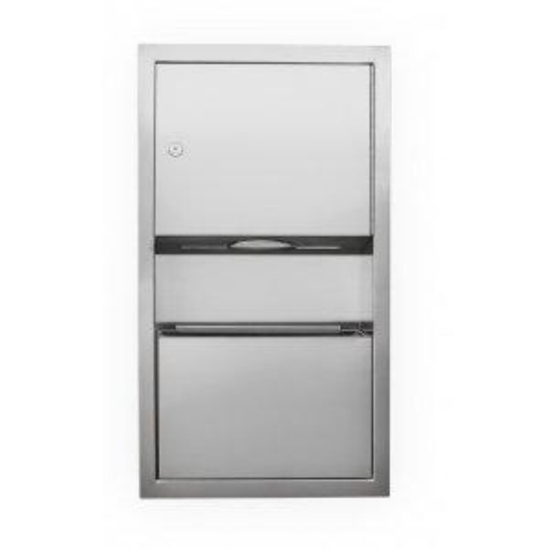 Изображение товара Диспенсер для полотенец Nofer с мусорным контейнером нержавеющая сталь 12047.S