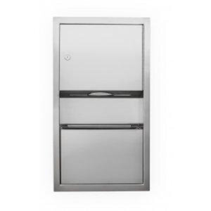 Изображение товара Диспенсер для полотенец Nofer с мусорным контейнером нержавеющая сталь 12047.S