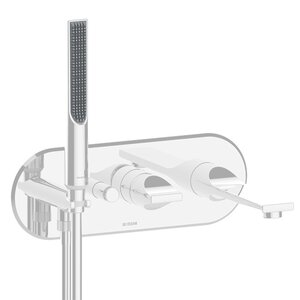 Изображение товара Смеситель для ванны Bossini Apice Z00555.045, с ручным душем и шлангом, цвет белый матовый