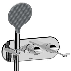 Изображение товара Смеситель для ванны Bossini Apice Z00557.030, с ручным душем и шлангом, цвет хром