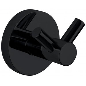 Изображение товара Двойной крючок для ванной Nofer Niza черный из нержавеющей стали 16852.N