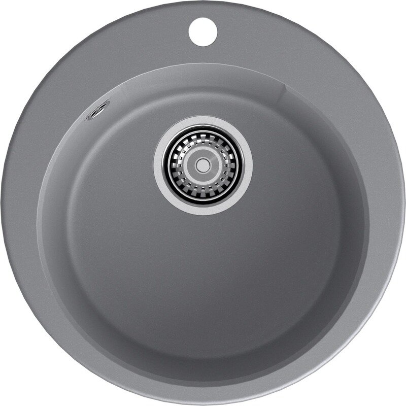 Изображение товара Кухонная мойка GranFest Urban 49x49 см искусственный кварц темно-серый Россия