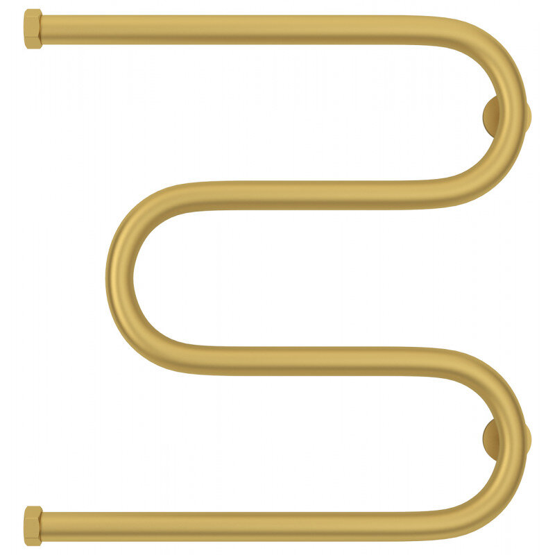 Изображение товара Полотенцесушитель водяной Сунержа М-образный+, высота 50 см, ширина 50 см, боковое подключение 50 см, цвет матовое золото, 032-4007-5050