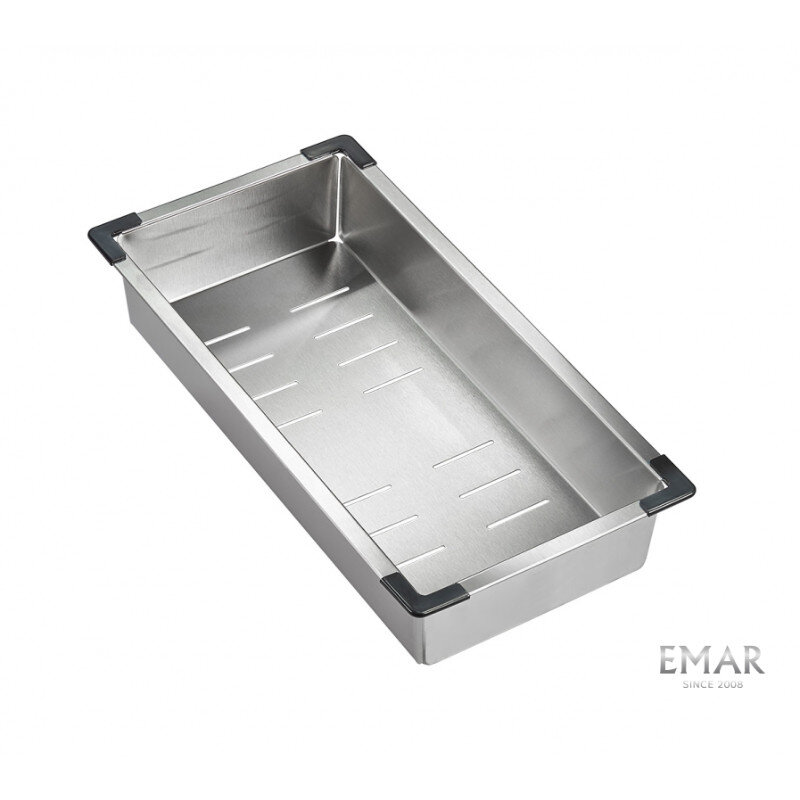 Изображение товара Коландер для сушки посуды на мойку Emar 410 хром из нержавеющей стали