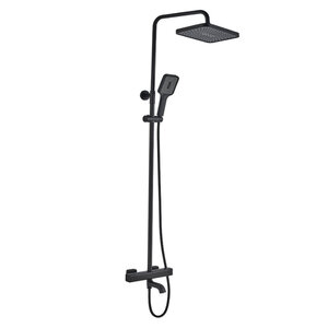 Изображение товара Душевая система ALMAes GaLaxy термостатическая черный матовый SDI-1801