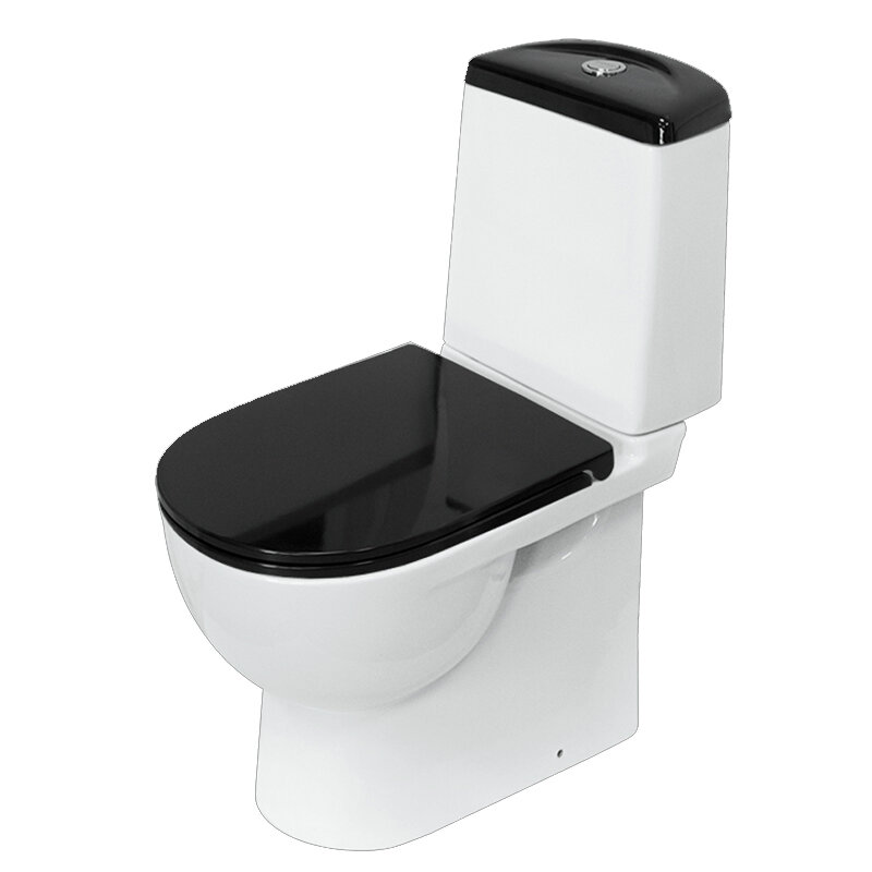 Изображение товара Напольный унитаз Sanita Luxe Best Color Black, крышка микролифт, WC.CC/Best/2-DM/BLK.G/S1