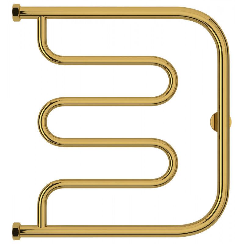 Изображение товара Полотенцесушитель водяной Сунержа Лира+, высота 50 см, ширина 50 см, боковое подключение 50 см, цвет золото, 03-4011-5050