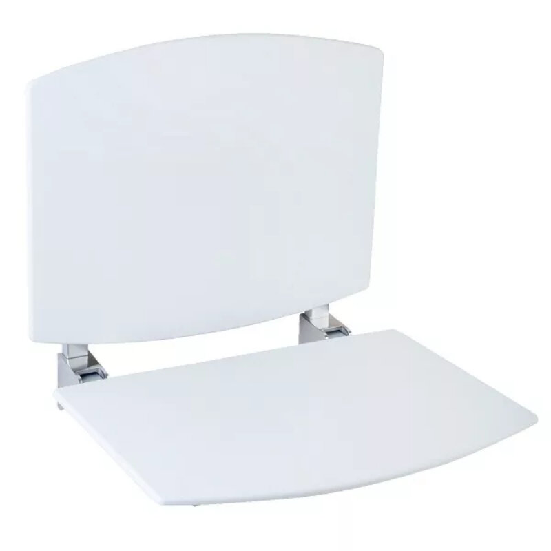 Изображение товара Сиденье для душа Nofer со спинкой, настенное, белое, Италия