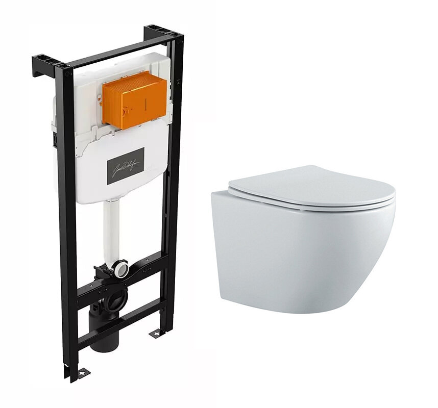 Изображение товара Инсталляция Jacob Delafon c безободковым унитазом Aquatek Европа комплектация