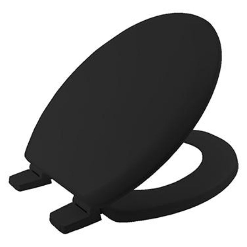 Изображение товара Крышка-сиденье Nofer 5000AR047 черное овальное из ДСП 447х371 мм