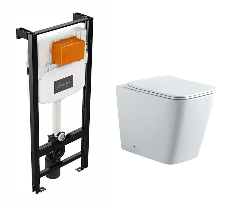Изображение товара Инсталляция Jacob Delafon c безободковым приставным унитазом Aquatek Либра AQ1908N-00