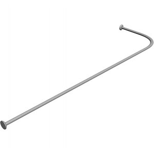 Изображение товара Карниз для ванной Relisan 120 х 70 см, Г-образный, цвет хром, Гл000005629