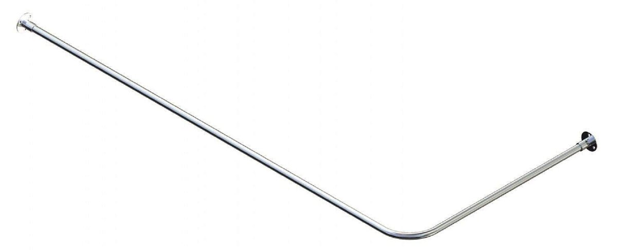 Изображение товара Карниз для ванной Relisan 180х120 см Г-образный хром нержавеющая сталь