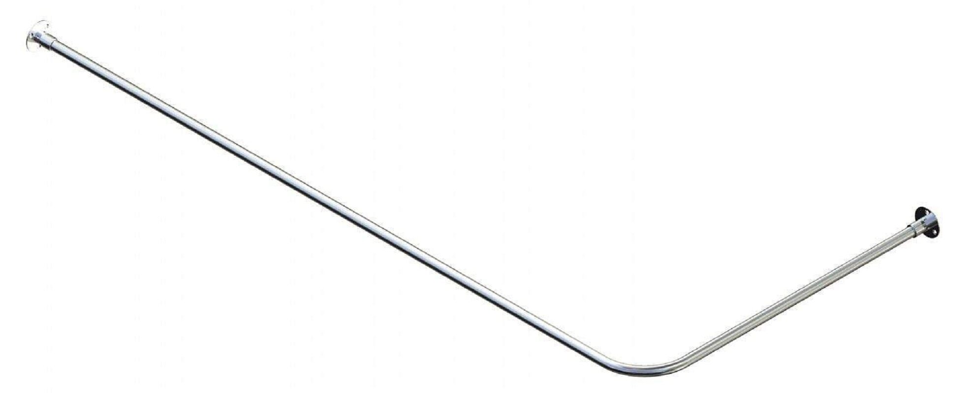 Изображение товара Карниз для ванной Relisan 180 х 120 см, Г-образный, цвет хром, Гл000009475