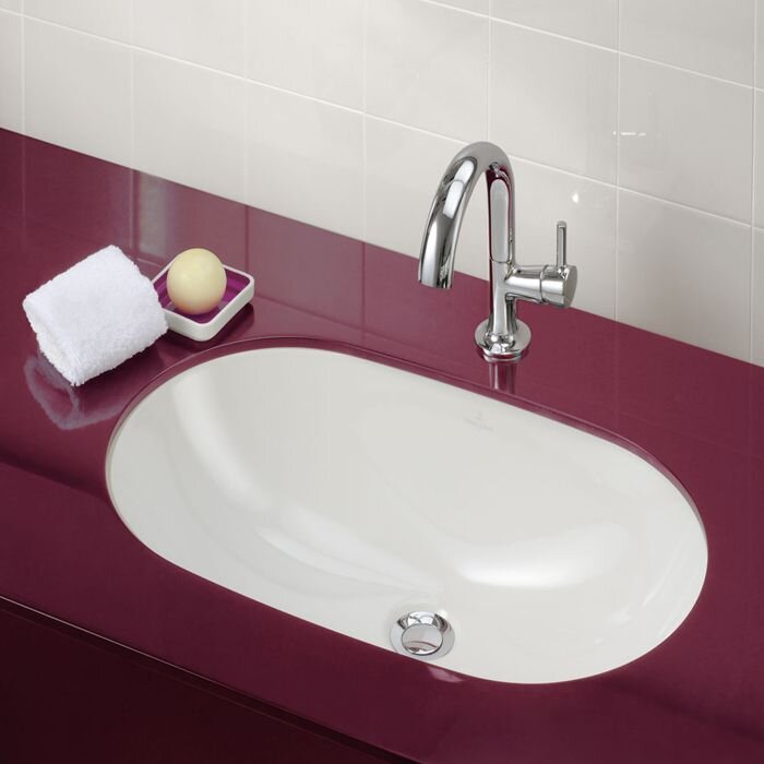 Изображение товара Раковина Villeroy&Boch O.novo  53 х 32 см, встраиваемая снизу, альпийский белый, 41625001