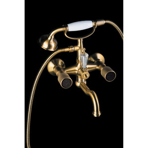 Изображение товара Смеситель Boheme Royal Crystal для ванны и душа бронза с кристаллами, Италия