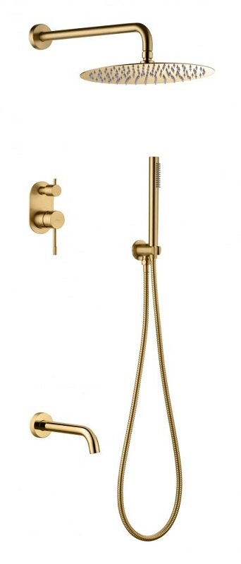 Изображение товара Душевая система Boheme Uno верхний душ 30 см золото матовое