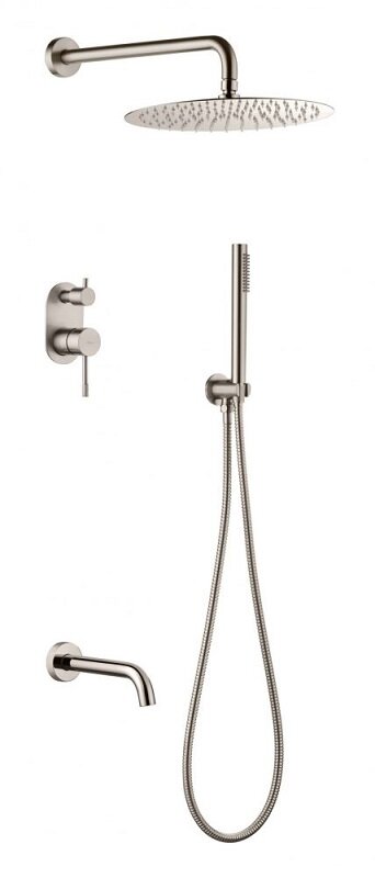 Изображение товара Душевая система Boheme Uno с верхним душем 30 см, никель брашированный