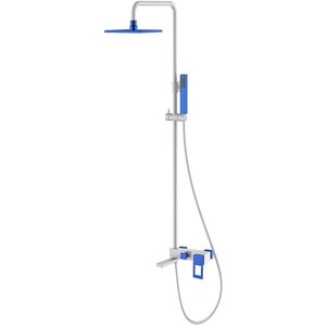 Изображение товара Душевая система Boheme Q бело-синяя, монтаж на стену, 148-WUW, гарантия 5 лет