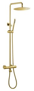 Изображение товара Душевая система Boheme Uno 468-T-G, термостатическая, цвет золото