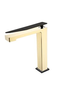 Изображение товара Современный смеситель для раковины Boheme Q золото и черный стиль Италия