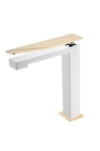 Изображение товара Смеситель для раковины Boheme Q белый золотой 142-WG.2 Итальянский дизайн