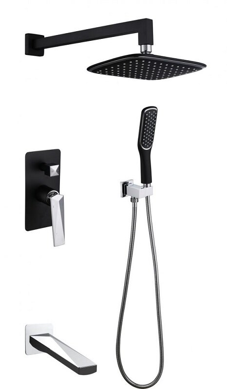 Изображение товара Душевая система Boheme Venturo 374-B-2, цвет черный/хром