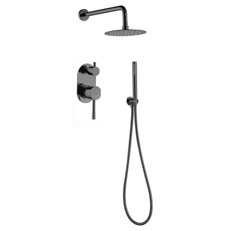 Изображение товара Душевая система Boheme Uno PVD Shine Gun Metall 464-SGM 200 мм