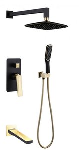 Изображение товара Душевая система Boheme Venturo 384-B-2 черный золото встроенная