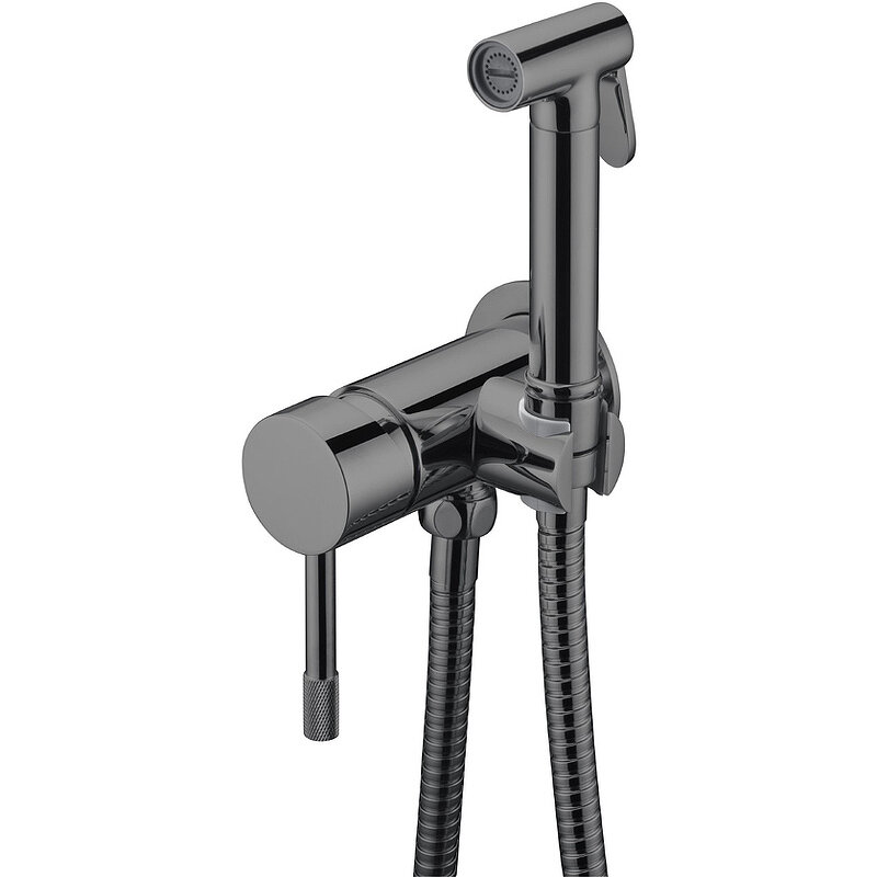 Изображение товара Гигиенический душ Boheme Uno 467-SGM со смесителем PVD Shine Gun Metall