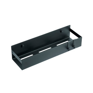 Изображение товара Настенная полка Boheme Q из латуни 35 см черная с 2 крючками