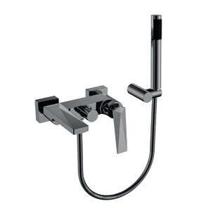 Изображение товара Смеситель Boheme Venturo для ванны и душа, с душевым гарнитуром, Gun Metal, 373-SGM