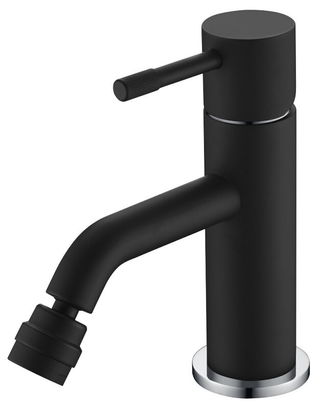 Изображение товара Смеситель для биде Boheme Uno черный хром 466-BCR однорычажный