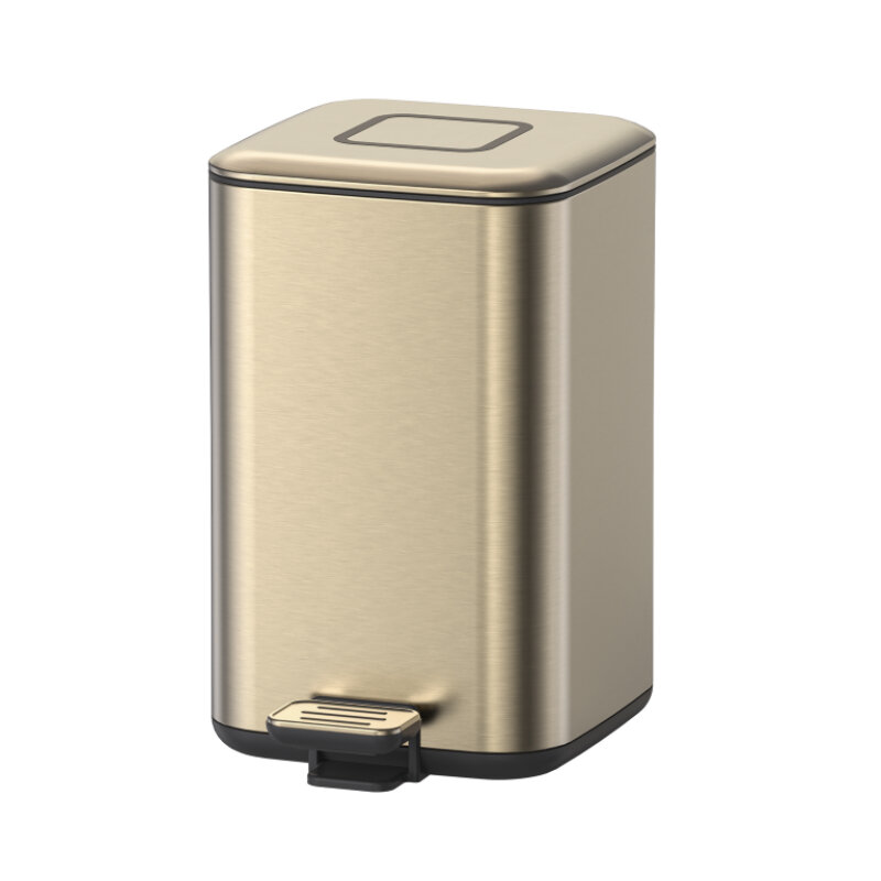 Изображение товара Ведро для мусора Boheme Q 9 л латунь матовая с педалью 10948-MG Изображение товара Ведро для мусора Boheme Q 9 л латунь матовая с педалью 10948-MG