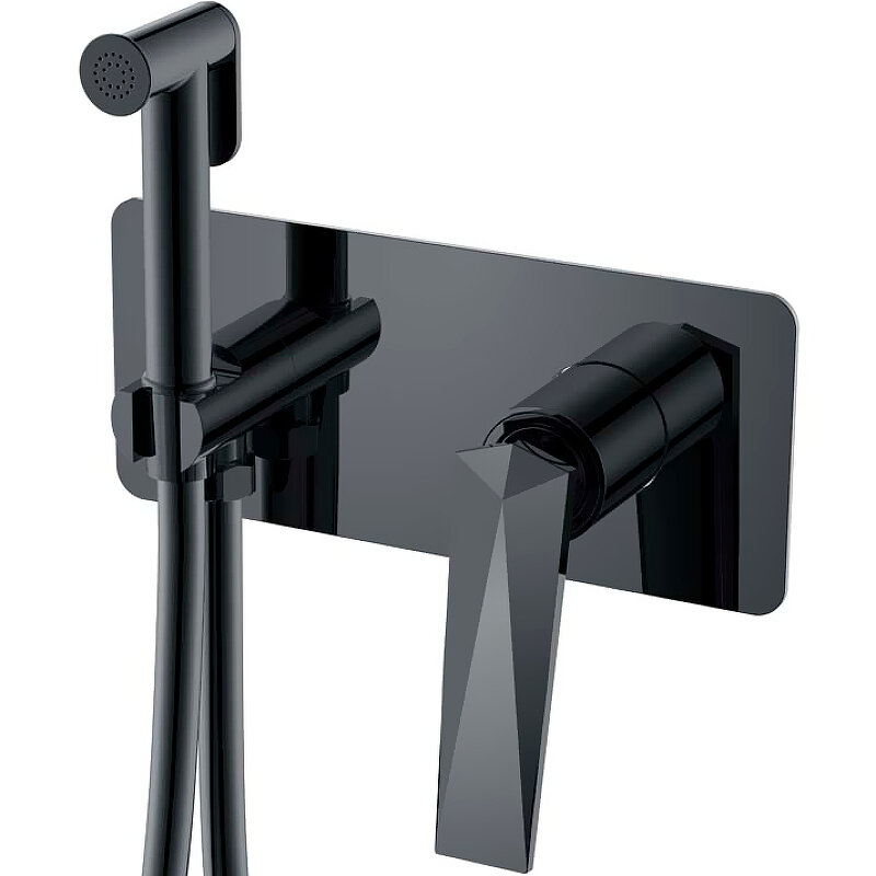 Изображение товара Гигиенический душ Boheme Venturo, 377-SGM, со смесителем, Shine Gun Metall