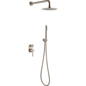 Изображение товара Душевая система Boheme Uno, PVD покрытие, цвет никель, 464-NB