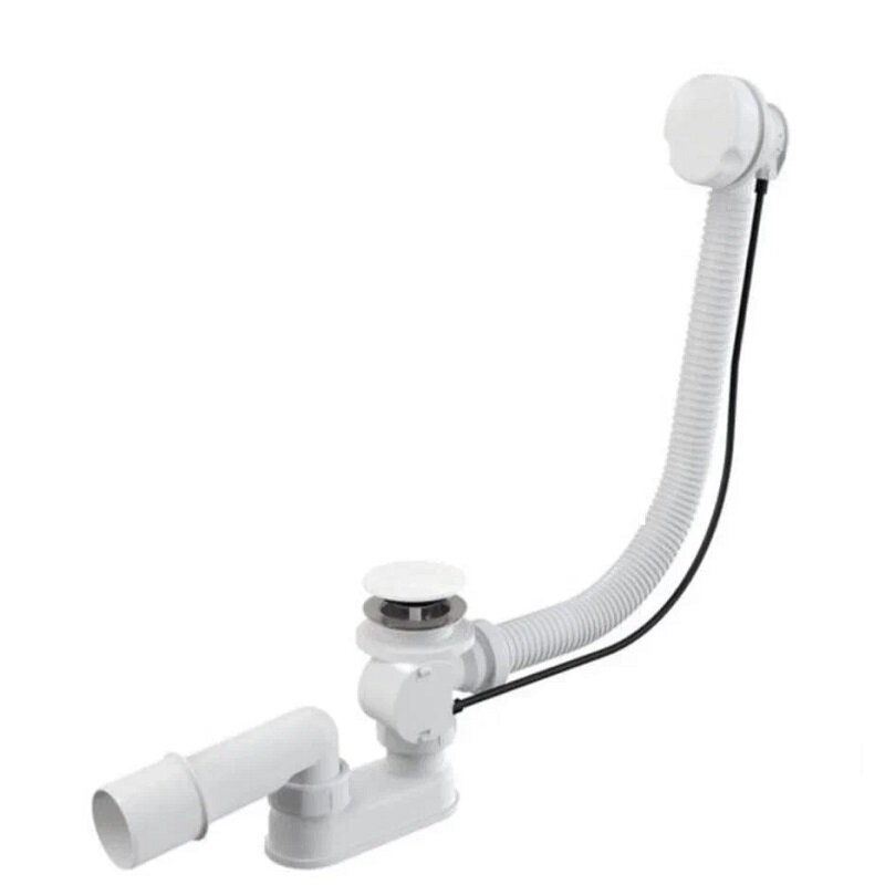 Изображение товара Слив-перелив полуавтомат Vega V55R 100 см белый для ванны