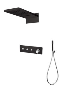 Изображение товара Душевая система Boheme Fusion 130-BCR, черный/хром