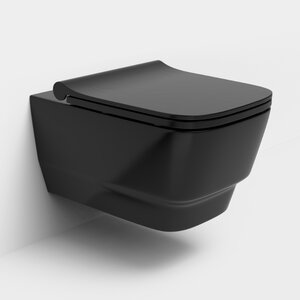 Изображение товара Подвесной безободковый унитаз Boheme Bello 971-B черный матовый