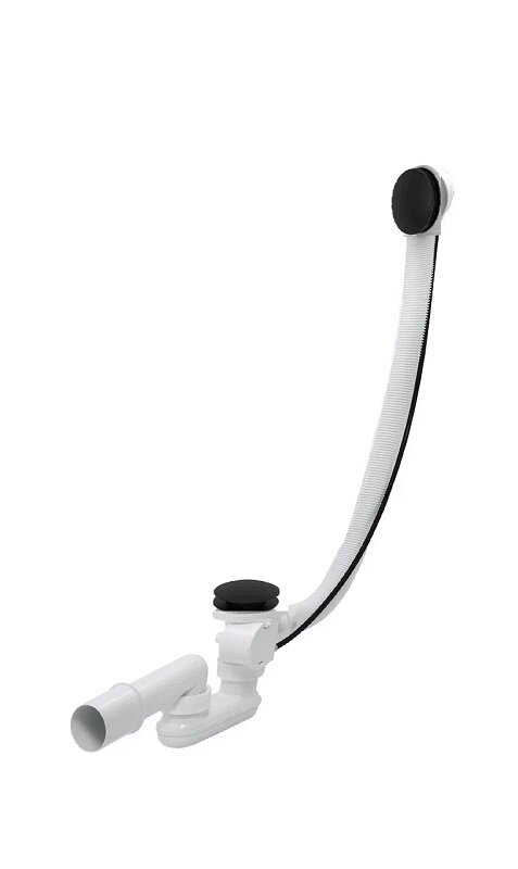 Изображение товара Слив-перелив полуавтомат Vega V55К 100 см черный матовый для ванны