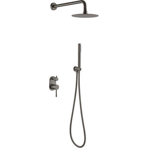 Изображение товара Душевая система Boheme Uno, PVD покрытие, вороненая сталь, gunmetal, 464-GM